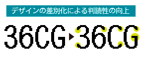 デザインの差別化で判読性を向上