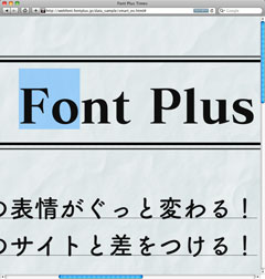 Font Plus Times画面拡大